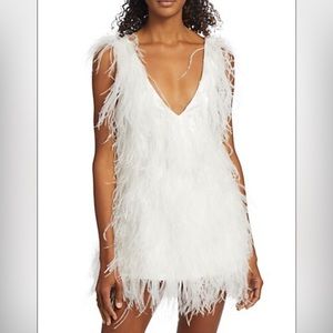 Lamarque | Alena V-Neck Feather Minidress | Size S | Worn Once